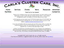 Tablet Screenshot of carlasclustercare.com